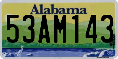 AL license plate 53AM143
