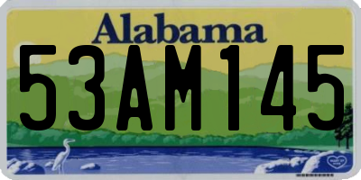 AL license plate 53AM145