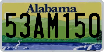 AL license plate 53AM150