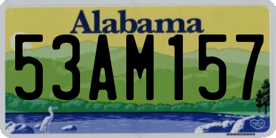 AL license plate 53AM157