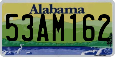 AL license plate 53AM162