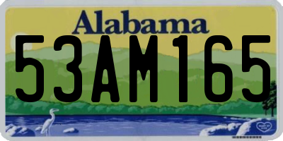 AL license plate 53AM165