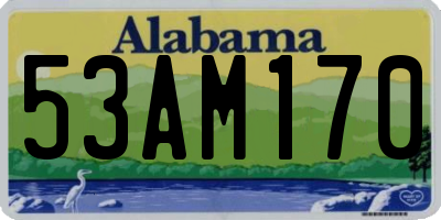 AL license plate 53AM170