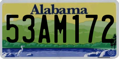 AL license plate 53AM172