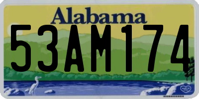 AL license plate 53AM174
