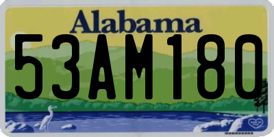 AL license plate 53AM180