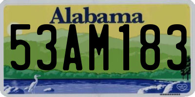 AL license plate 53AM183