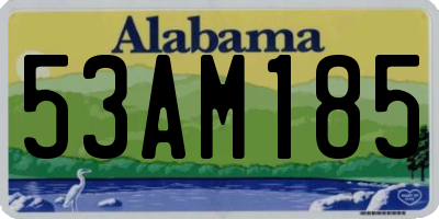 AL license plate 53AM185