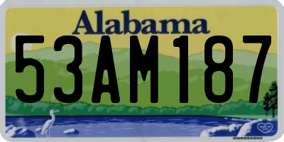 AL license plate 53AM187