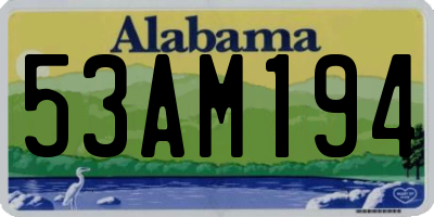 AL license plate 53AM194