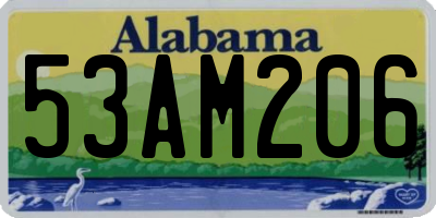 AL license plate 53AM206