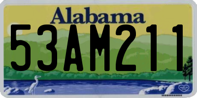 AL license plate 53AM211