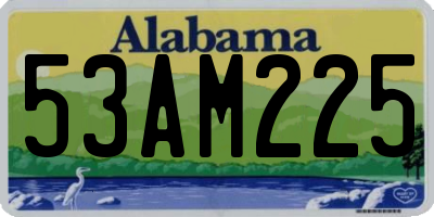AL license plate 53AM225