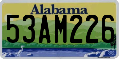 AL license plate 53AM226