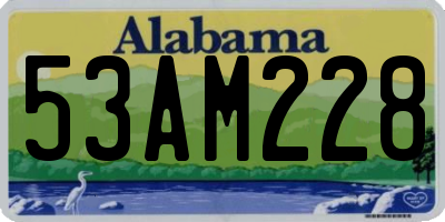 AL license plate 53AM228