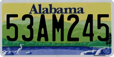 AL license plate 53AM245