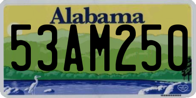 AL license plate 53AM250