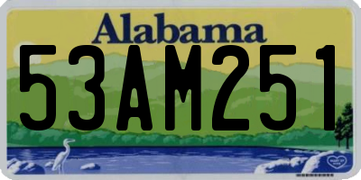 AL license plate 53AM251