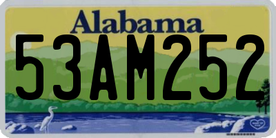 AL license plate 53AM252
