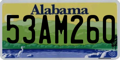 AL license plate 53AM260