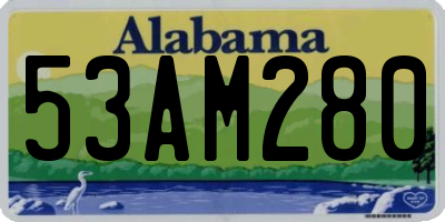 AL license plate 53AM280