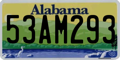 AL license plate 53AM293