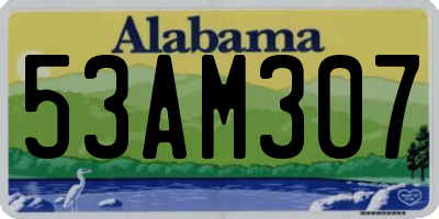 AL license plate 53AM307