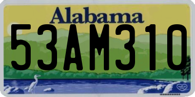 AL license plate 53AM310