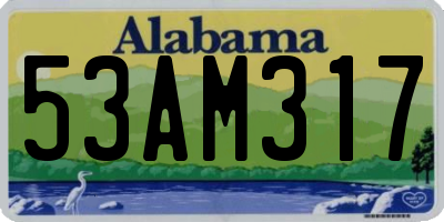 AL license plate 53AM317