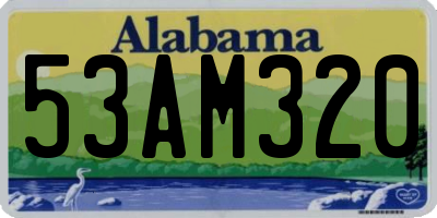 AL license plate 53AM320