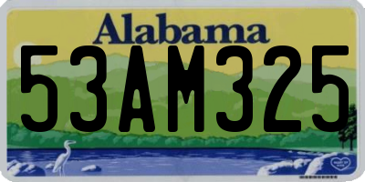 AL license plate 53AM325