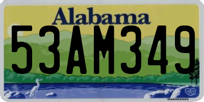 AL license plate 53AM349