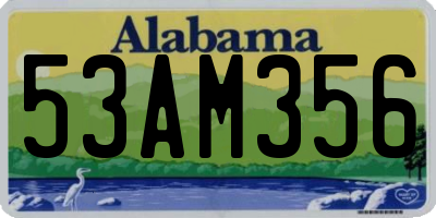 AL license plate 53AM356