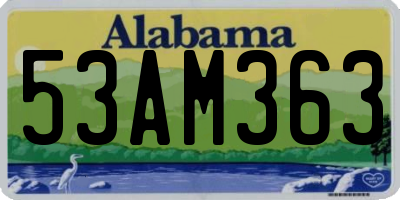 AL license plate 53AM363