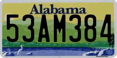AL license plate 53AM384