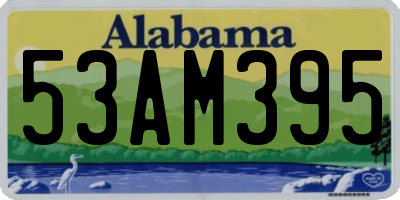 AL license plate 53AM395