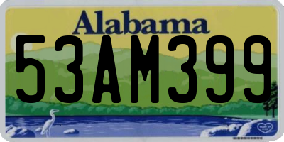 AL license plate 53AM399