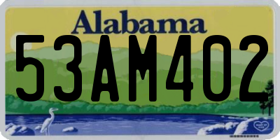 AL license plate 53AM402