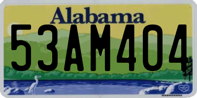 AL license plate 53AM404