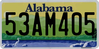 AL license plate 53AM405