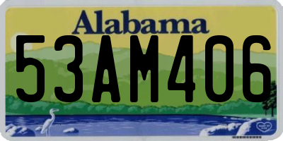 AL license plate 53AM406