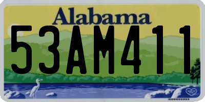 AL license plate 53AM411