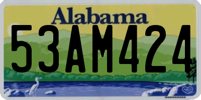 AL license plate 53AM424
