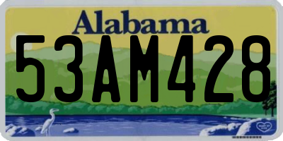 AL license plate 53AM428