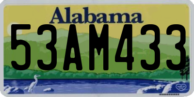 AL license plate 53AM433