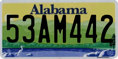 AL license plate 53AM442