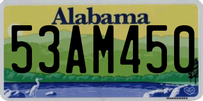 AL license plate 53AM450