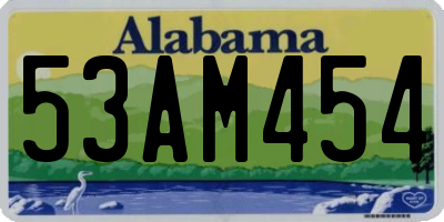 AL license plate 53AM454