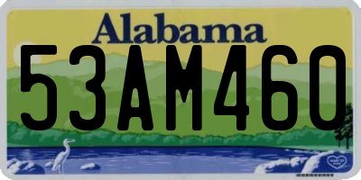 AL license plate 53AM460