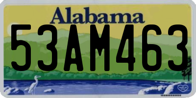 AL license plate 53AM463
